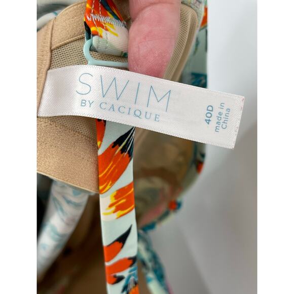 Caique‎ Swimsuit Tankini Top Size 40D Tropical Floral Vacation Resort - Picture 4 of 5